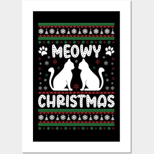 meowy christmas Posters and Art